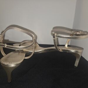 Chic Gold Strappy Heels